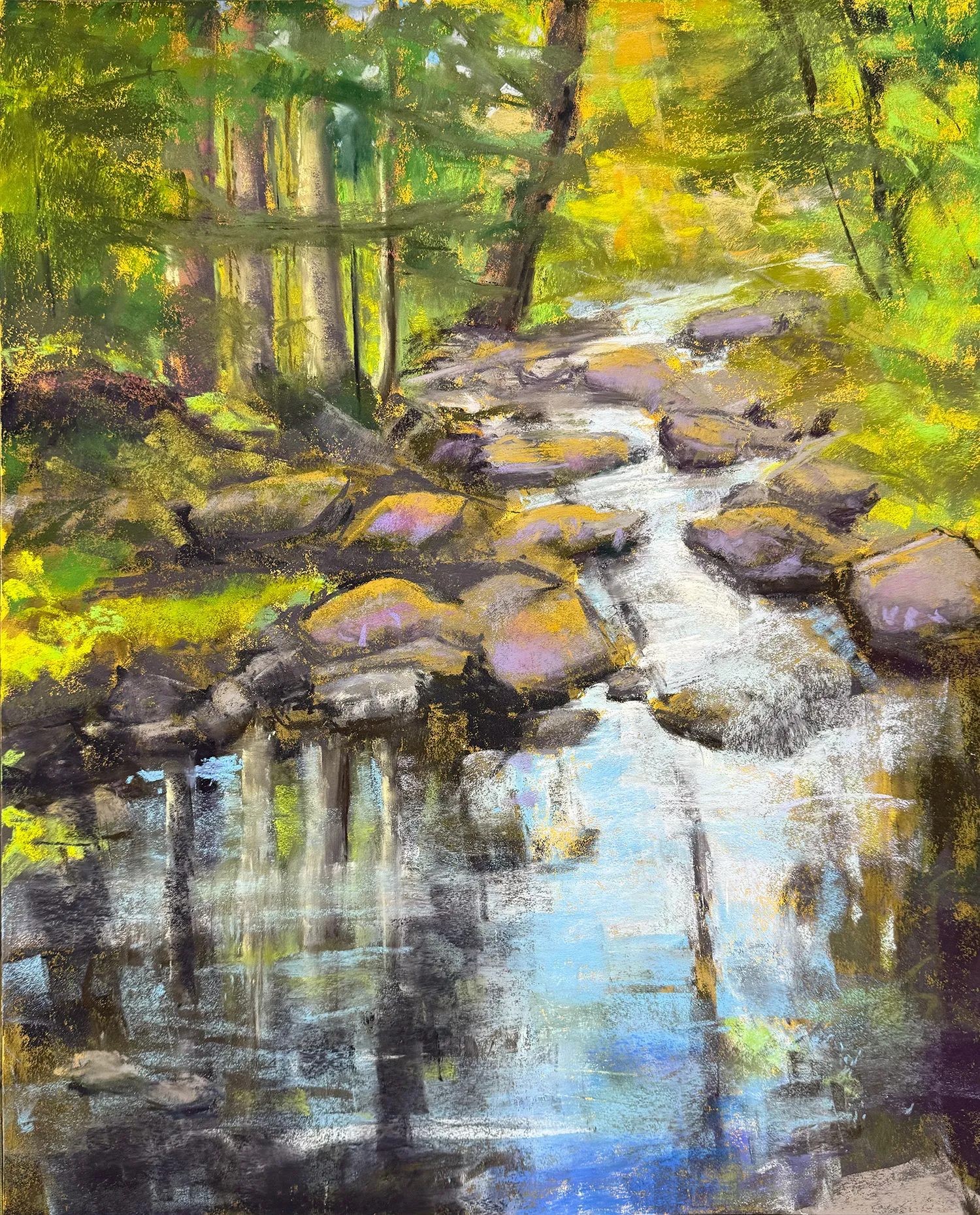 Steam flowing through Eastern Forest